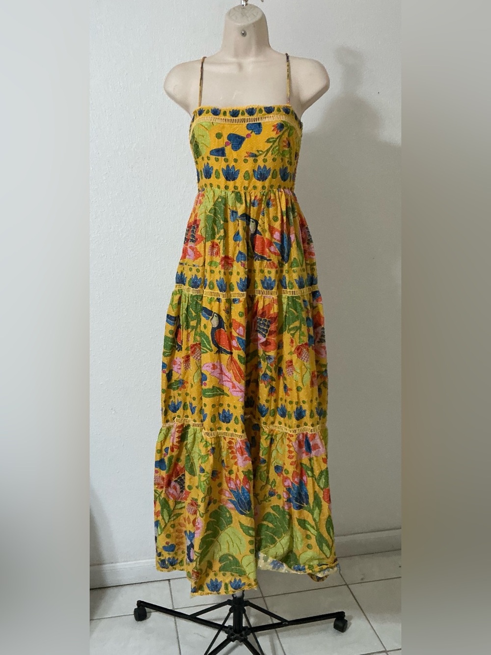 Farm Rio Summer Garden Maxi Dress XXS - Picture 5 of 16